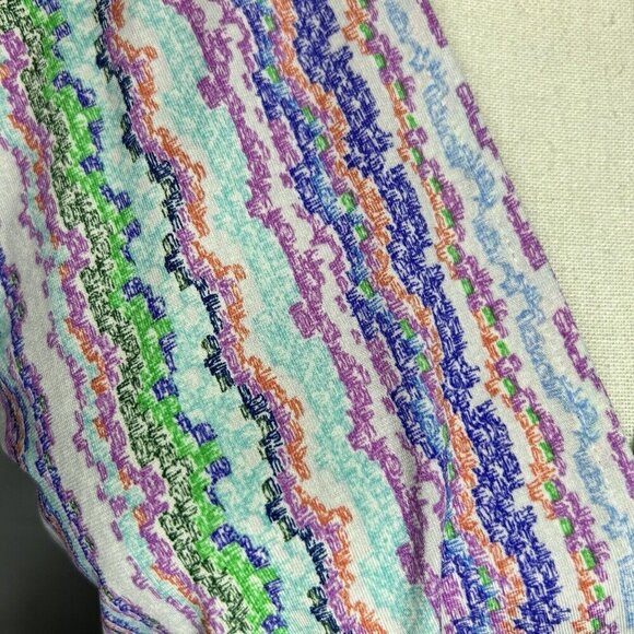 BCBG MaxAzria Multicolor Belted Tie-Back Dress V-Neck Surplice Stretch Sz S - Picture 8 of 8